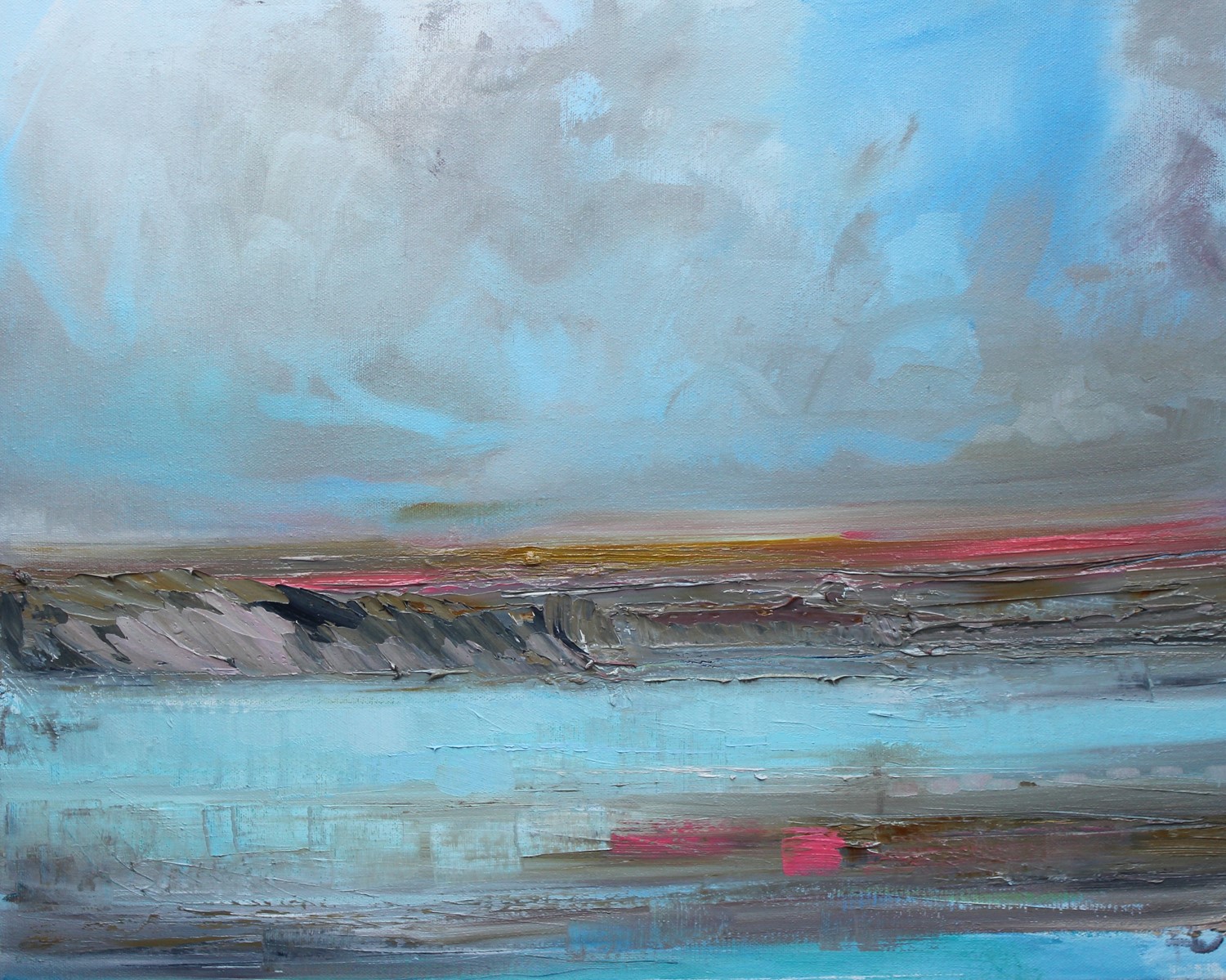 'Clouds shifting across the Cliffs' by artist Rosanne Barr
